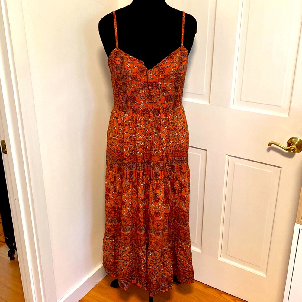 Orange bohemian dress Angie